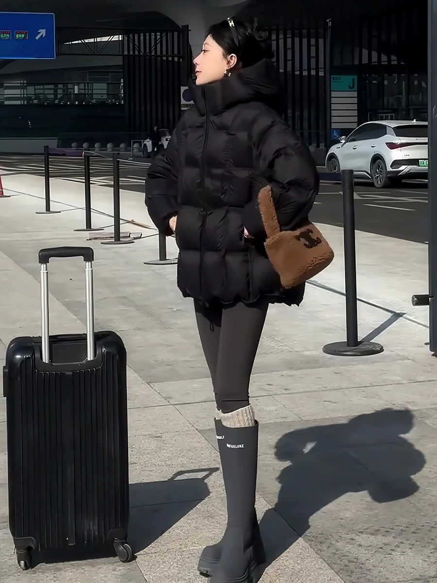 Ele Long Women's down Jaet Bla Du Feather Korean Sle Winter Coat Lightweight Casual Loose Fit Hooded Coat
Ele Long Women's down Jaet Bla Du Feather Korean Sle Winter Coat Lightweight Casual Loose Fit Hooded Coat