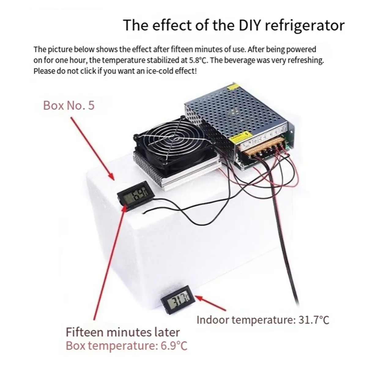 A20I DIY Thermoelectric Refrigeration Cooling System Semiconductor Cooler Conduction Module+Radiator+Cooling Fan+TEC1-12706
A20I DIY Thermoelectric Refrigeration Cooling System Semiconductor Cooler Conduction Module+Radiator+Cooling Fan+TEC1-12706