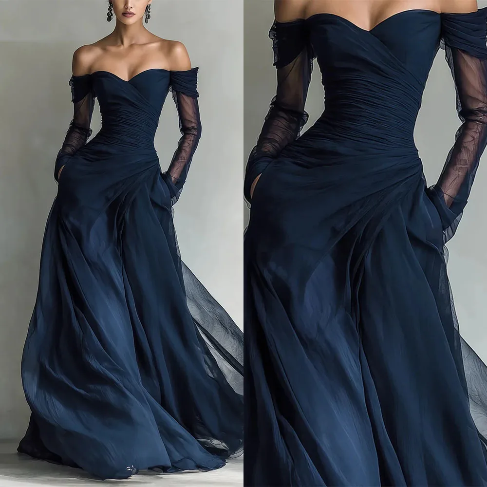 Customized V-neck Off Shoulder Three Quarter Floor Length فساتين ايلي صعب 2026 Wedding Party Dress Vestido De Festa De Casamento
Customized V-neck Off Shoulder Three Quarter Floor Length فساتين ايلي صعب 2026 Wedding Party Dress Vestido De Festa De Casamento