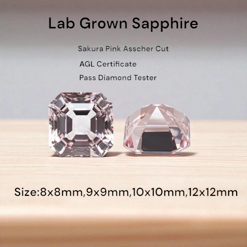 Lab Grown Sapphire Sakura Pink Asscher Cut Loose Gemstone With AGL Certificate For Ring Earrings Diy Jewelry Making
Lab Grown Sapphire Sakura Pink Asscher Cut Loose Gemstone With AGL Certificate For Ring Earrings Diy Jewelry Making