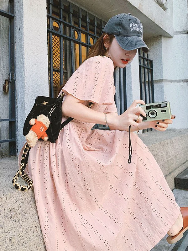 plus Size Women's Pink Casual Short Sleeve Dress Button up Loose Fit High Waist A-Line Skirt Comfortable Breathable Summer Dress
plus Size Women's Pink Casual Short Sleeve Dress Button up Loose Fit High Waist A-Line Skirt Comfortable Breathable Summer Dress