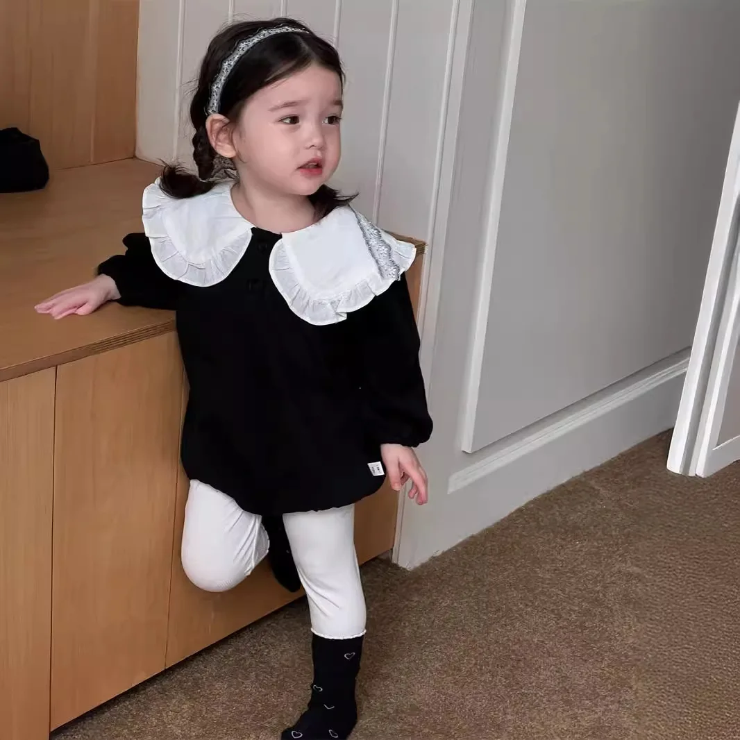 Girls Jumpsuit for Spring and Autumn Climbing Clothes Korean Version Bag Fart Clothes Lace Lapel Jumpsuit Cute and Sweet
Girls Jumpsuit for Spring and Autumn Climbing Clothes Korean Version Bag Fart Clothes Lace Lapel Jumpsuit Cute and Sweet