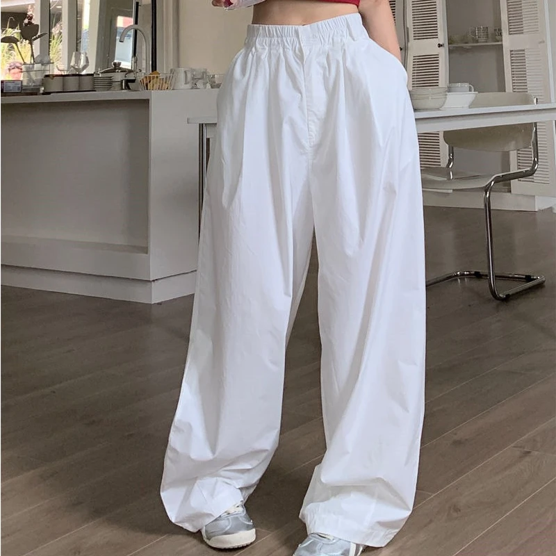 Wide Leg White Pants Women Casual Oversized Korean Style Cargo Trousers Chic Classic Baggy Hip Hop Pants Female All-match Pants
Wide Leg White Pants Women Casual Oversized Korean Style Cargo Trousers Chic Classic Baggy Hip Hop Pants Female All-match Pants