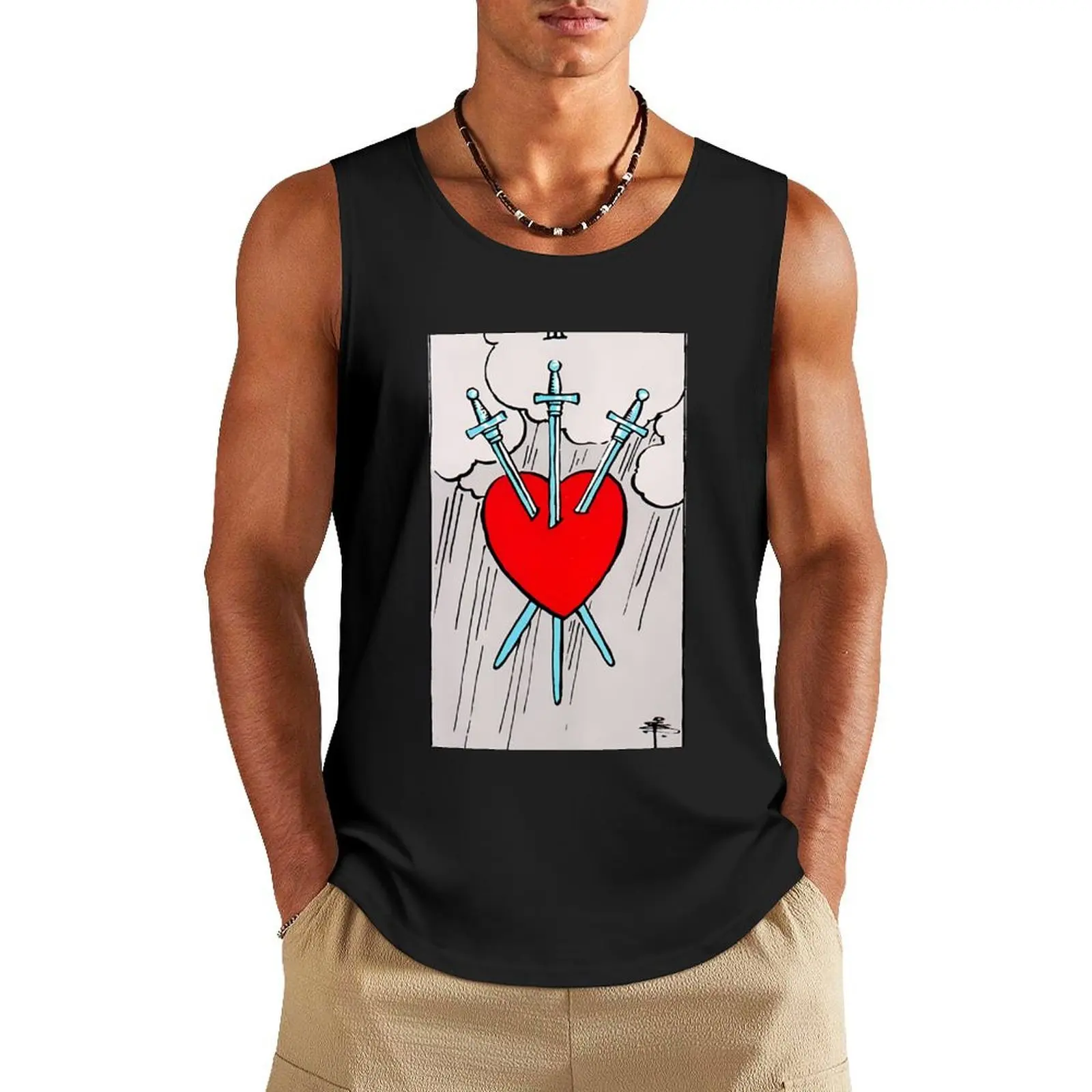 Three of Swords Tarot \t Tank Top sleeveless man shirts vests for men sleeveless t-shirts for men Men's singlets
Three of Swords Tarot \t Tank Top sleeveless man shirts vests for men sleeveless t-shirts for men Men's singlets