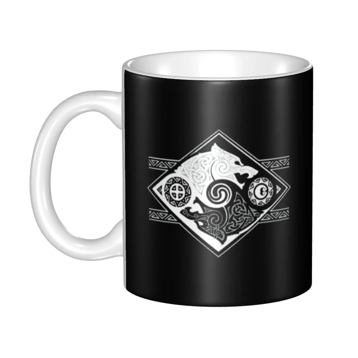 Кружка Hati And Skoll, персонализированная керамическая кружка для кофе викингов, креативный подарок 
Кружка Hati And Skoll, персонализированная керамическая кружка для кофе викингов, креативный подарок