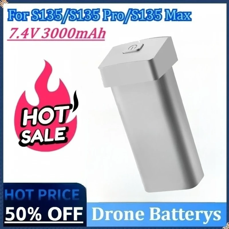 Newly Upgraded 7.4V 3000mAh 30min Drone Battery Life for S135 / S135 Pro / S135 Max Drone Accessories Parts High Quality Battery
Newly Upgraded 7.4V 3000mAh 30min Drone Battery Life for S135 / S135 Pro / S135 Max Drone Accessories Parts High Quality Battery