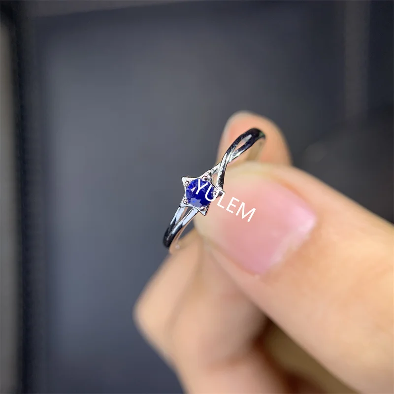 3mm Natural Sapphire Ring 925 Silver Lady Gift Simple Simple Birthday Present Wedding Gift
3mm Natural Sapphire Ring 925 Silver Lady Gift Simple Simple Birthday Present Wedding Gift
