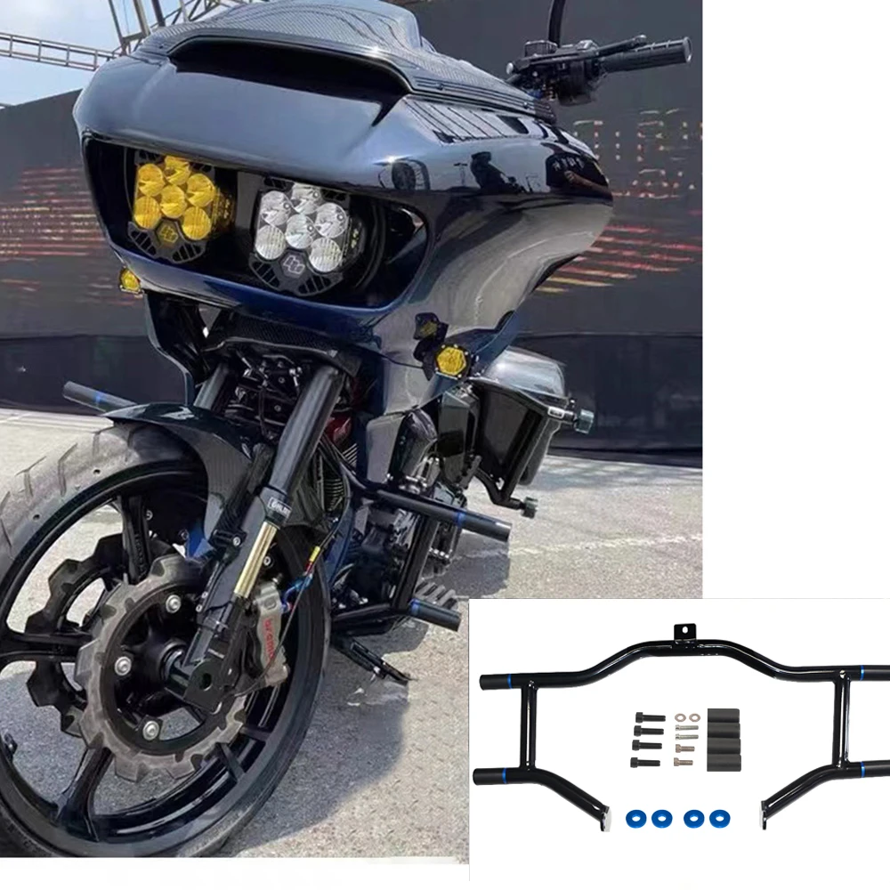 Motorcycle Steel Front Engine Double Protect Club Style Guard Crash Bars Bumpers For Harley Touring Road Street Gilde 2009-2023
Motorcycle Steel Front Engine Double Protect Club Style Guard Crash Bars Bumpers For Harley Touring Road Street Gilde 2009-2023