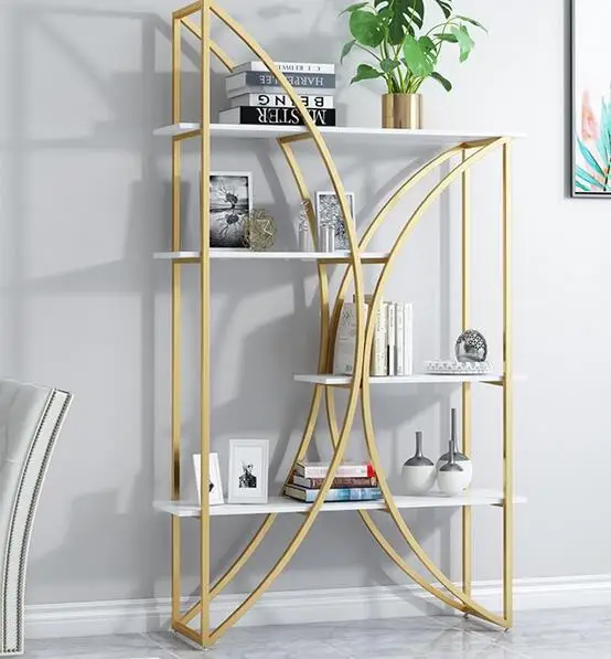 Nordic iron art shelf floor net red gold bookshelf light luxury living room partition creative arc display shelf
Nordic iron art shelf floor net red gold bookshelf light luxury living room partition creative arc display shelf