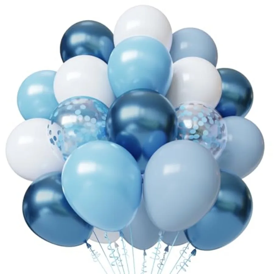 Balloons, 50pcs 12 inch Blue White Confetti Balloons Kit, Chrome Latex Balloons for Birthday, Baby Shower, Graduation Decoratio
Balloons, 50pcs 12 inch Blue White Confetti Balloons Kit, Chrome Latex Balloons for Birthday, Baby Shower, Graduation Decoratio