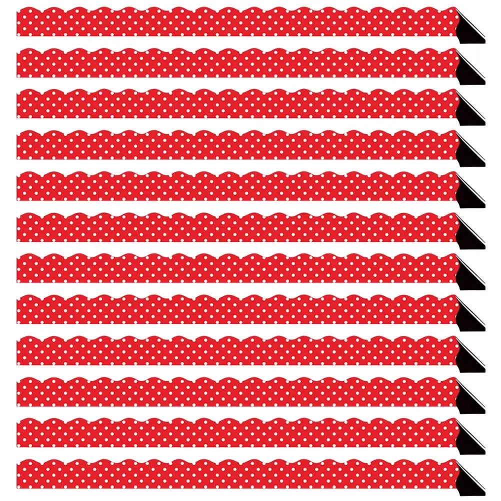 12 Pcs Wavy Edge Magnetic Borders Red Dots Blackboard Whiteboard Decorative Trim Removable Bulletin Accessories Classroom
12 Pcs Wavy Edge Magnetic Borders Red Dots Blackboard Whiteboard Decorative Trim Removable Bulletin Accessories Classroom