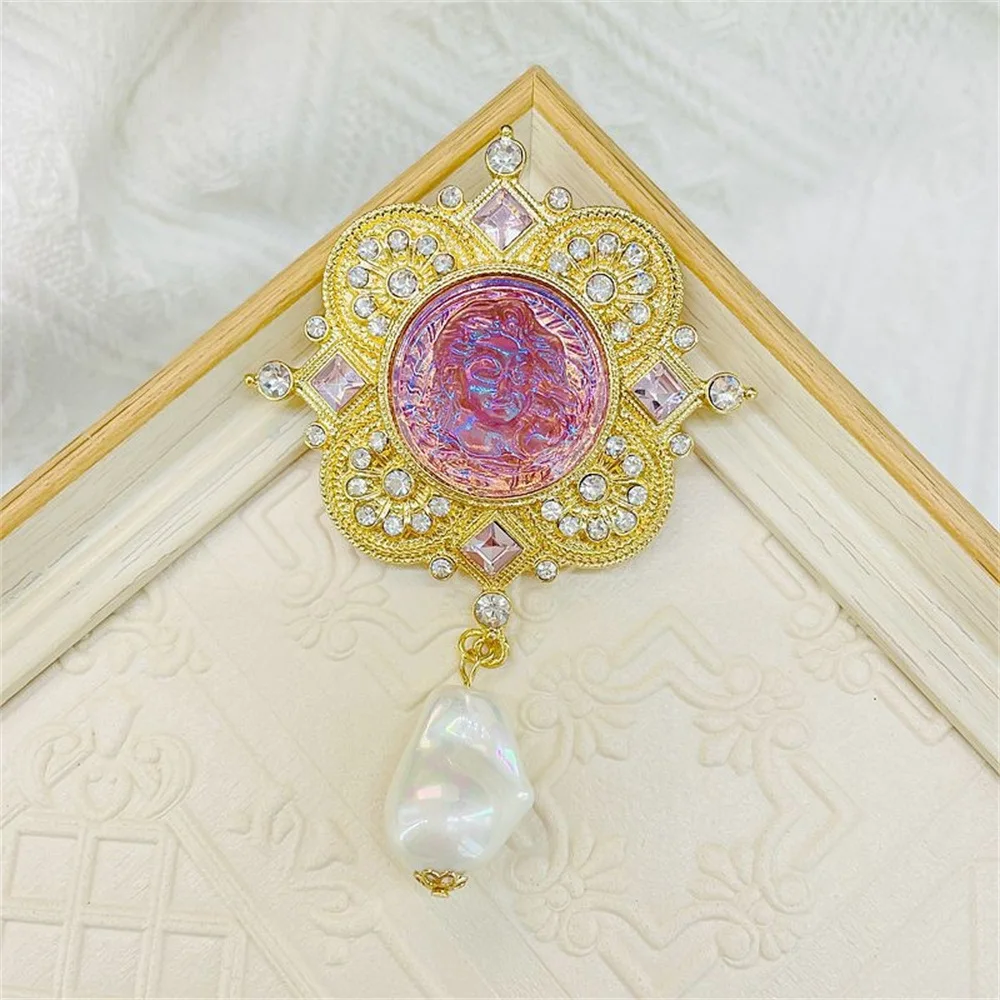 Euro-american color translucent imitation glass Baroque pearl Dream Angel brooch
Euro-american color translucent imitation glass Baroque pearl Dream Angel brooch