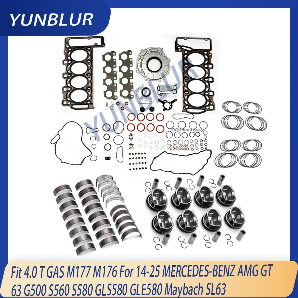 STD Rebuild Gasket Set Piston & Ring Bearing Kit Fit 4.0 T GAS M177 M176 For 14-24 MERCEDES-BENZ AMG GT 63 G500 S560 S580 GLS580
STD Rebuild Gasket Set Piston & Ring Bearing Kit Fit 4.0 T GAS M177 M176 For 14-24 MERCEDES-BENZ AMG GT 63 G500 S560 S580 GLS580