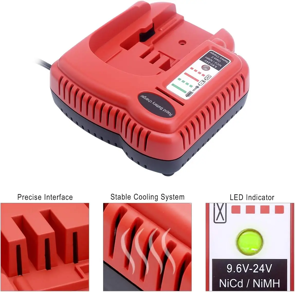 BDFC240 Power Tool Charger Replacement Battery Charger for Black & Decker 9.6V 12V 14.4V 18VNICD/NIMH Nickel Batteries
BDFC240 Power Tool Charger Replacement Battery Charger for Black & Decker 9.6V 12V 14.4V 18VNICD/NIMH Nickel Batteries