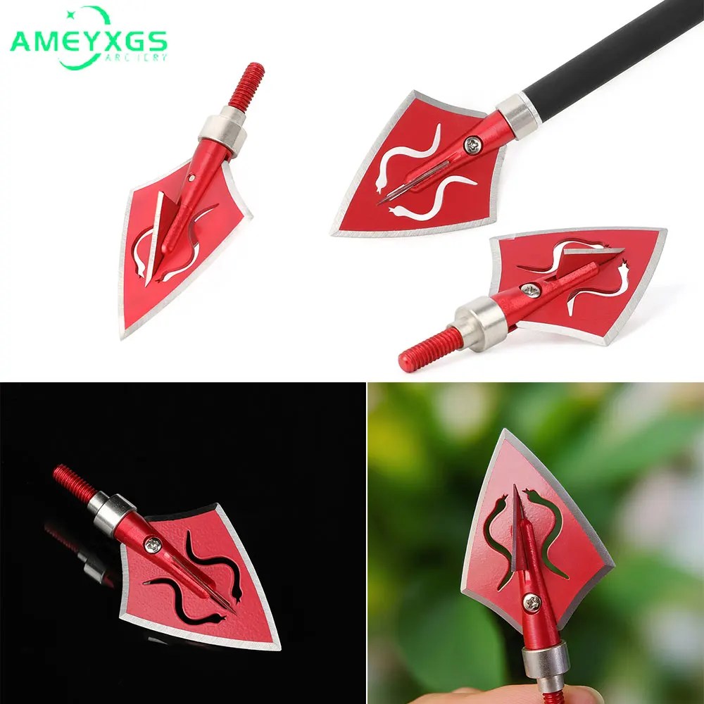 Archery 6/12pcs Arrowhead Stainless Steel Universal Thread Broadhead Snake-shaped Hollow DIY Arrow Shaft for Bow Target Shooting 
Archery 6/12pcs Arrowhead Stainless Steel Universal Thread Broadhead Snake-shaped Hollow DIY Arrow Shaft for Bow Target Shooting