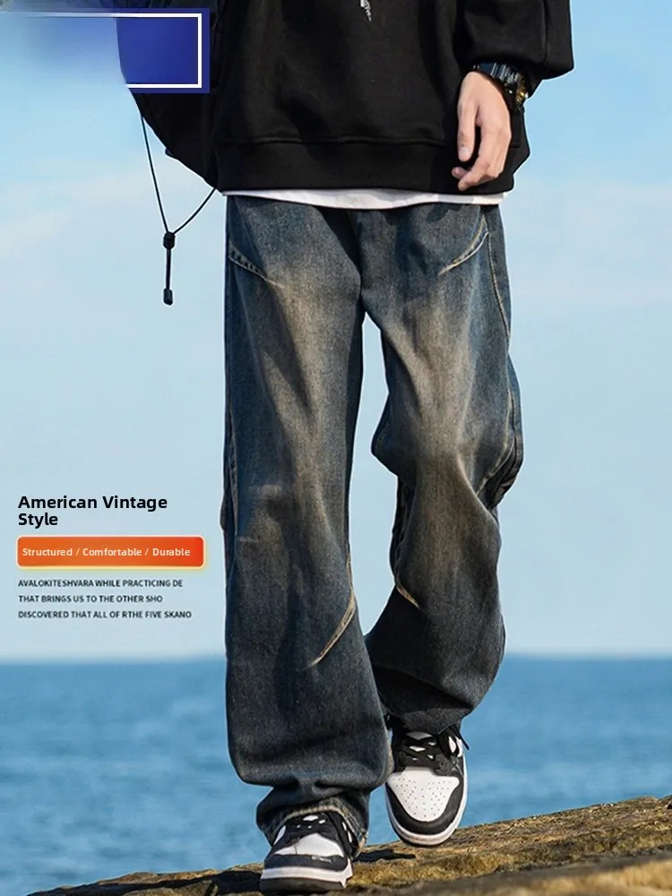 Wassup Happy American Ретро мужские джинсы свободные прямые широкие брюки длинные брюки летние новые повседневные хлопковые полиэстеровые брюки
Wassup Happy American Ретро мужские джинсы свободные прямые широкие брюки длинные брюки летние новые повседневные хлопковые полиэстеровые брюки