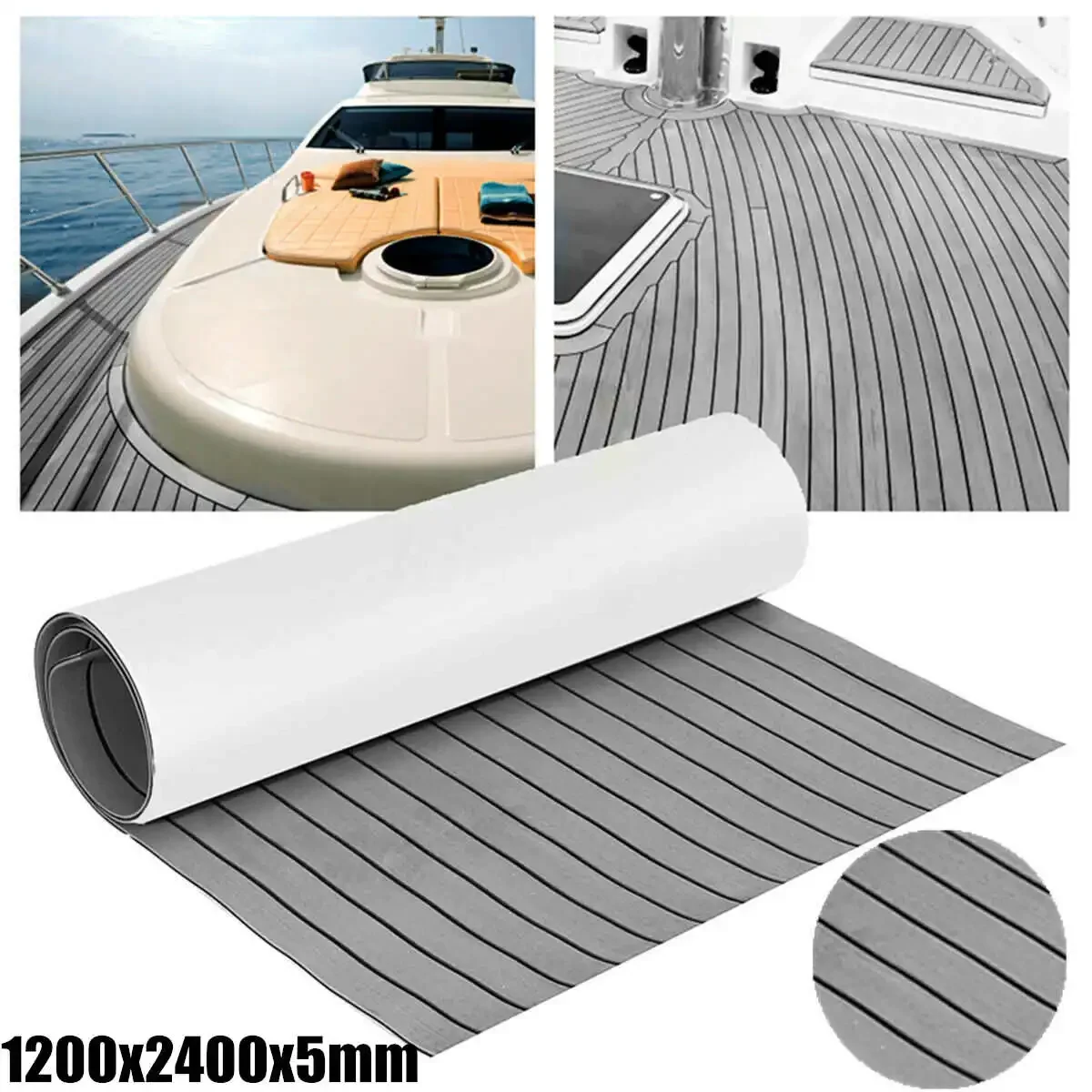 1200mmx2400mm Self Adhesive EVA Foam Teak Sheet Teak Boat Decking Car Boat Yacht Synthetic Teak Flooring Floor Mat Pad Grey 5mm
1200mmx2400mm Self Adhesive EVA Foam Teak Sheet Teak Boat Decking Car Boat Yacht Synthetic Teak Flooring Floor Mat Pad Grey 5mm