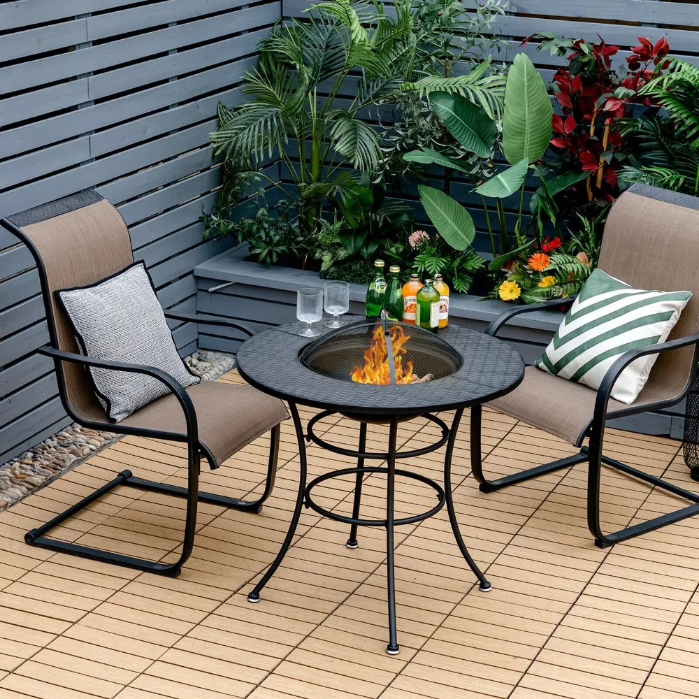 31.5" Patio Fire Pit Dining Table Charcoal Wood Burning W/ Cooking BBQ Grate
31.5" Patio Fire Pit Dining Table Charcoal Wood Burning W/ Cooking BBQ Grate