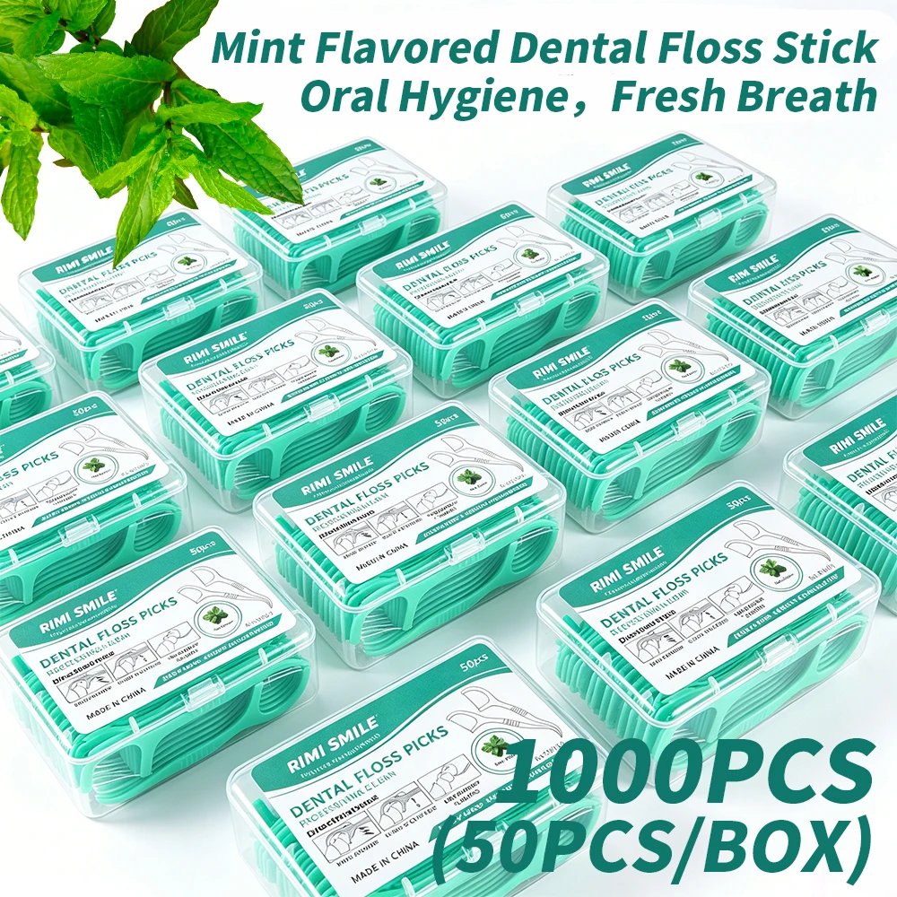 Mint Flavor Dental Floss Picks, 50 Counts Per Box Strong Flexible Floss Sticks, Disposable Teeth Cleaner for Oral Care Home Trav
Mint Flavor Dental Floss Picks, 50 Counts Per Box Strong Flexible Floss Sticks, Disposable Teeth Cleaner for Oral Care Home Trav