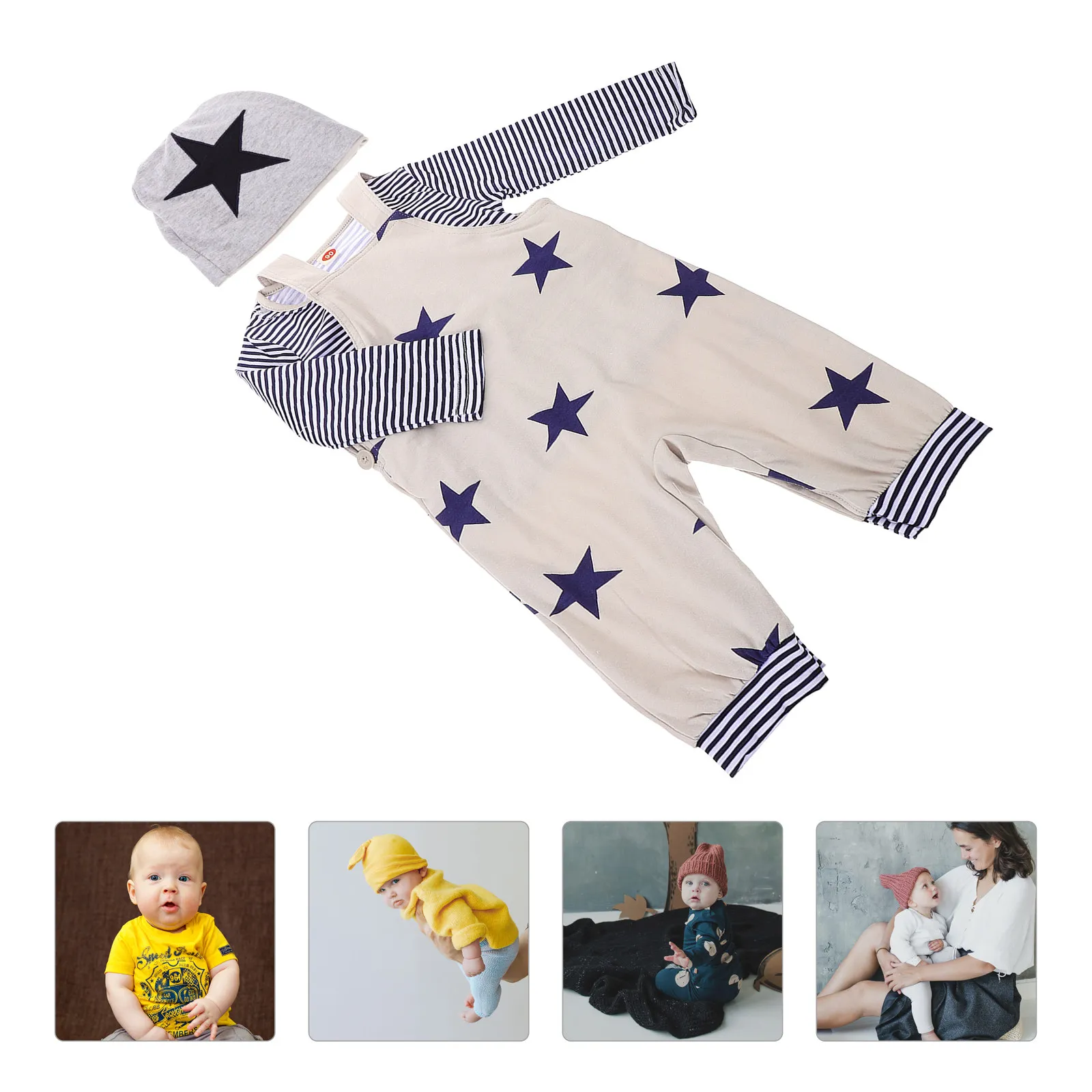 1Set Stars Printed Overalls for Boy Baby Long Sleeve T-Shirt and Hat Set Cute Breathable Spring Outfit Toddler Clothing Suit
1Set Stars Printed Overalls for Boy Baby Long Sleeve T-Shirt and Hat Set Cute Breathable Spring Outfit Toddler Clothing Suit
