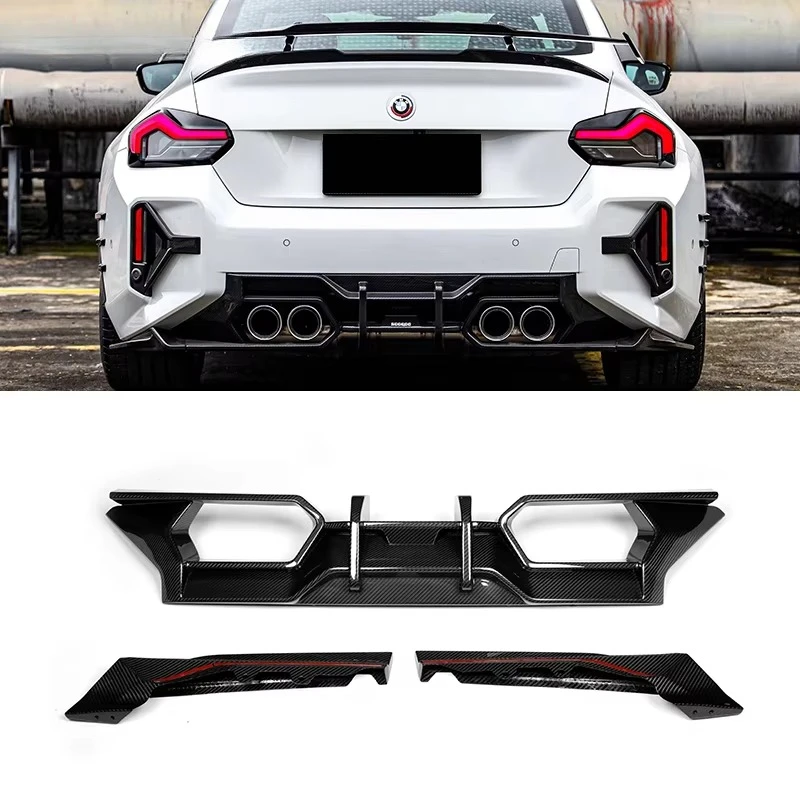 3PCS SQ style Dry Carbon Fiber Rear Diffuser for G87 M2 Prepreg Dry Carbon Fiber Rear Bumper Lip for M2 G87 2023+
3PCS SQ style Dry Carbon Fiber Rear Diffuser for G87 M2 Prepreg Dry Carbon Fiber Rear Bumper Lip for M2 G87 2023+