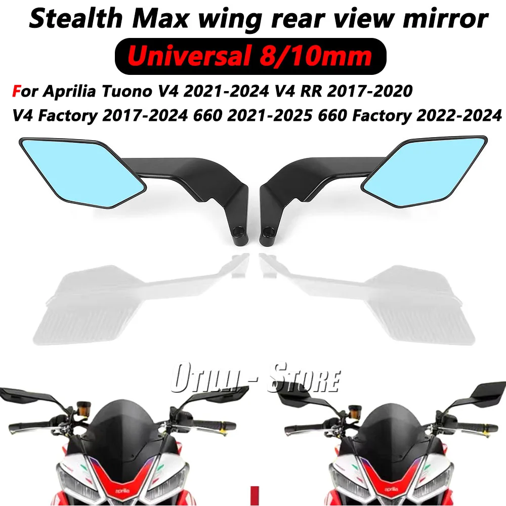 Motorcycle Accessories Adjustable Aluminum Side Mirror Blue Lens For Aprilia Tuono 660 TUONOV4 Blade Rearview Mirror
Motorcycle Accessories Adjustable Aluminum Side Mirror Blue Lens For Aprilia Tuono 660 TUONOV4 Blade Rearview Mirror