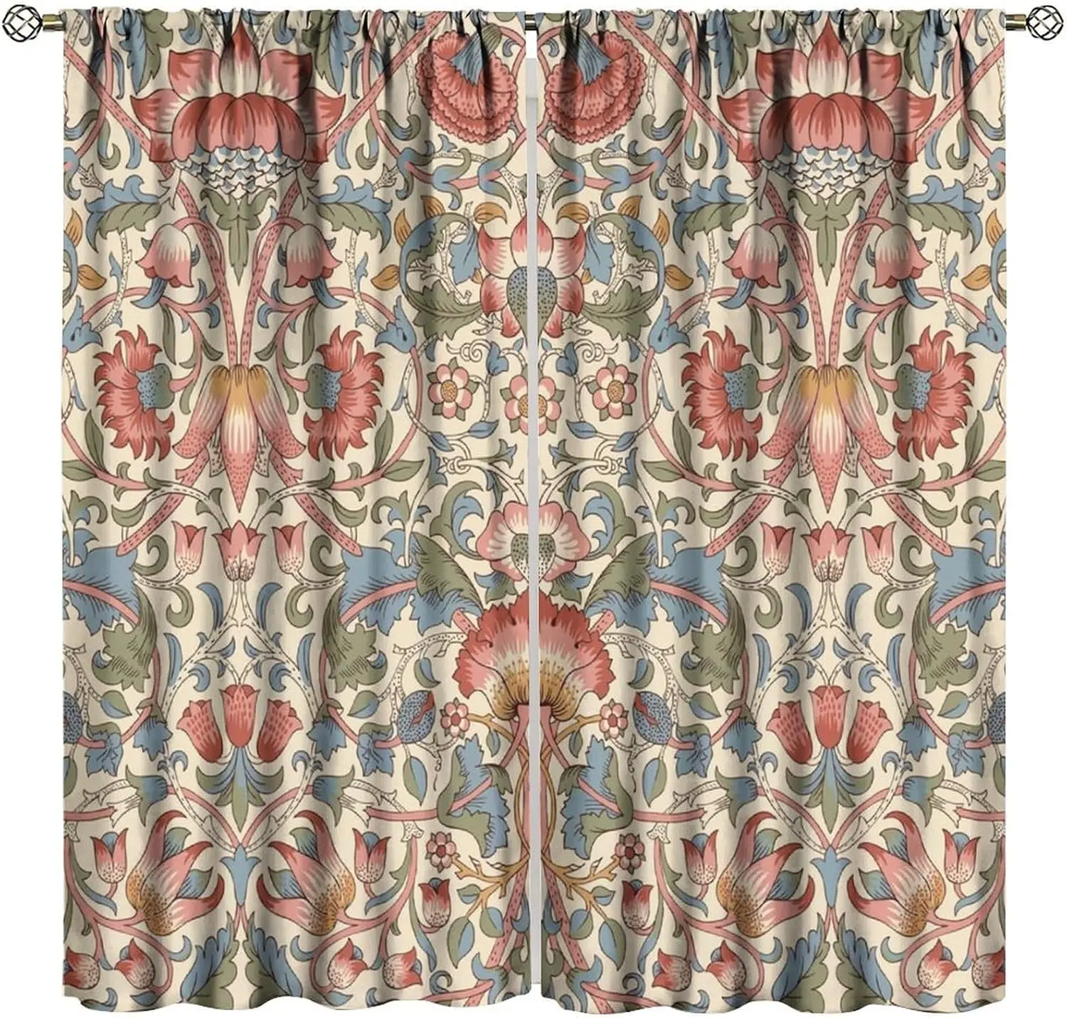 William Morris Floral Botanical Blackout Curtains, Vintage Flower Boho Rustic Farmhounse Window Drapes, for Living Room Bedroom
William Morris Floral Botanical Blackout Curtains, Vintage Flower Boho Rustic Farmhounse Window Drapes, for Living Room Bedroom