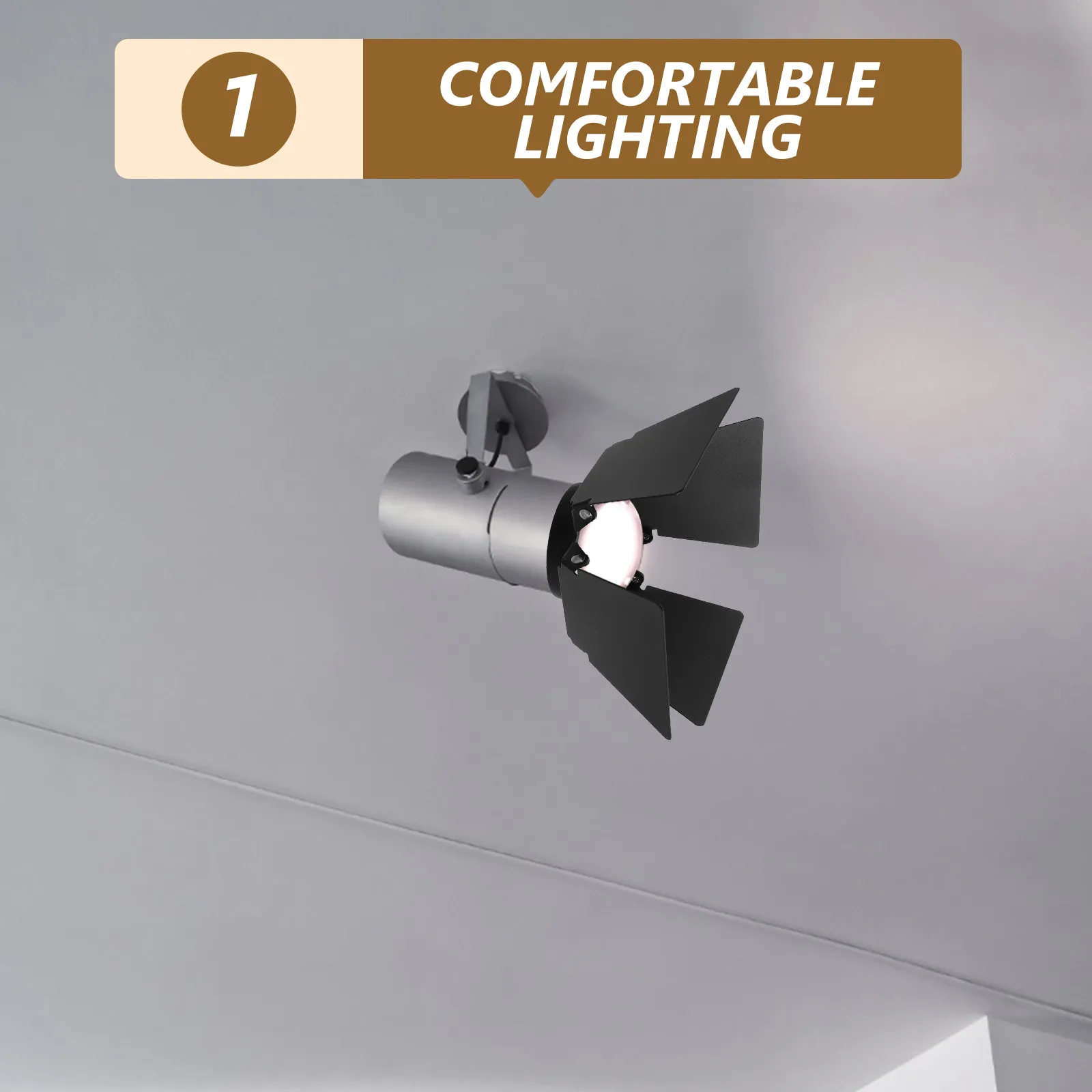 LED Indoor Spotlight Shade Four-Leaf Anti-Glare Lampshade for Track Pendant Lighting Systems Home Office Museum Retail Store
LED Indoor Spotlight Shade Four-Leaf Anti-Glare Lampshade for Track Pendant Lighting Systems Home Office Museum Retail Store