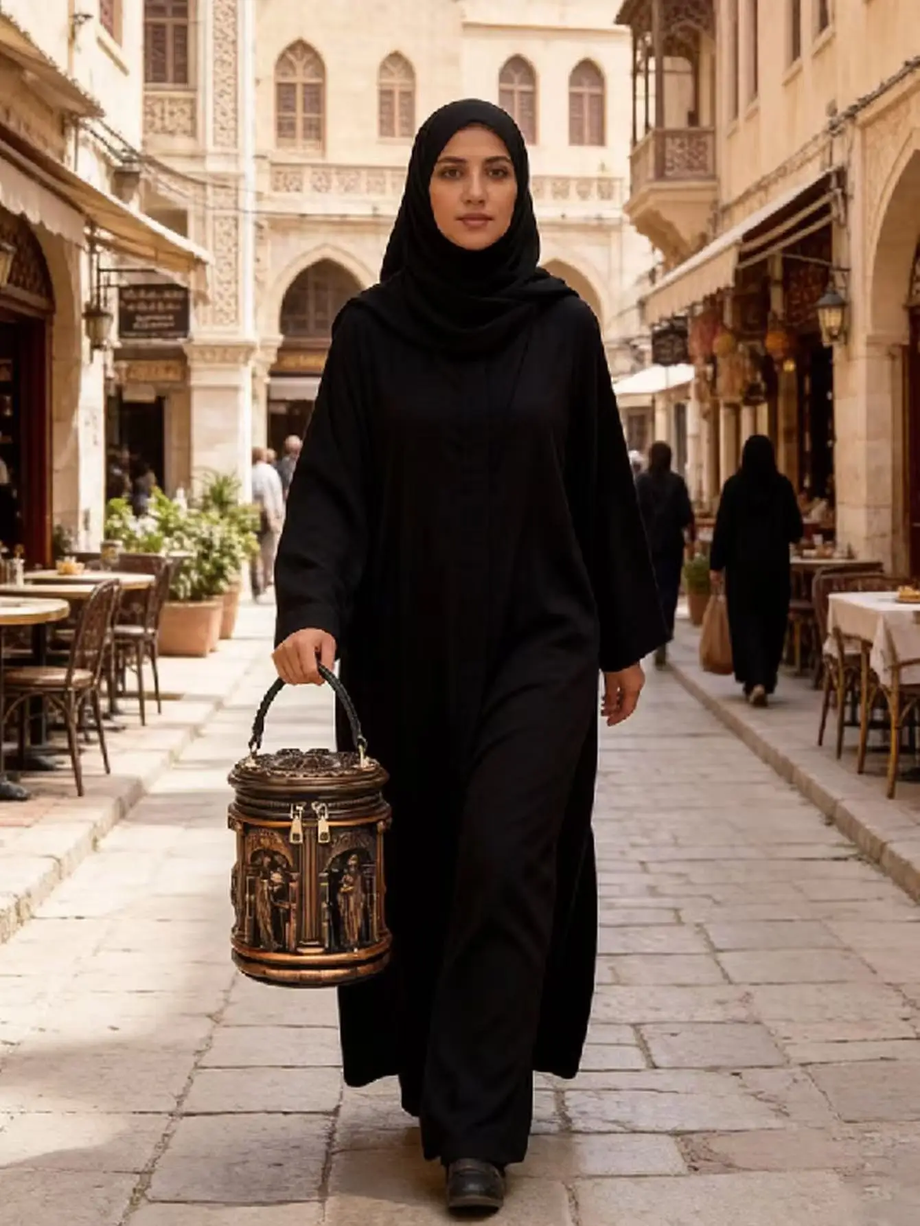 Vintage Arab-Style Handbag Metal-Textured Carved Creative Texture Pattern Fashion Accessory for Women
Vintage Arab-Style Handbag Metal-Textured Carved Creative Texture Pattern Fashion Accessory for Women