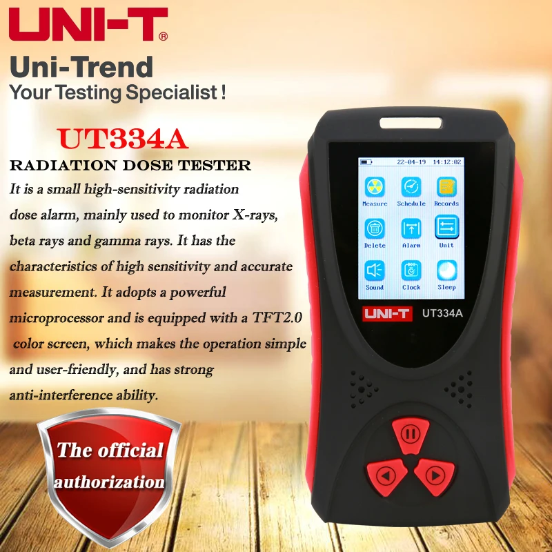 UNI-T Digital Radiation Dose Detector UT334A/Nuclear Wastewater/Mining/Food Seafood X, Beta, Gamma Ray Radiation Detection Meter
UNI-T Digital Radiation Dose Detector UT334A/Nuclear Wastewater/Mining/Food Seafood X, Beta, Gamma Ray Radiation Detection Meter