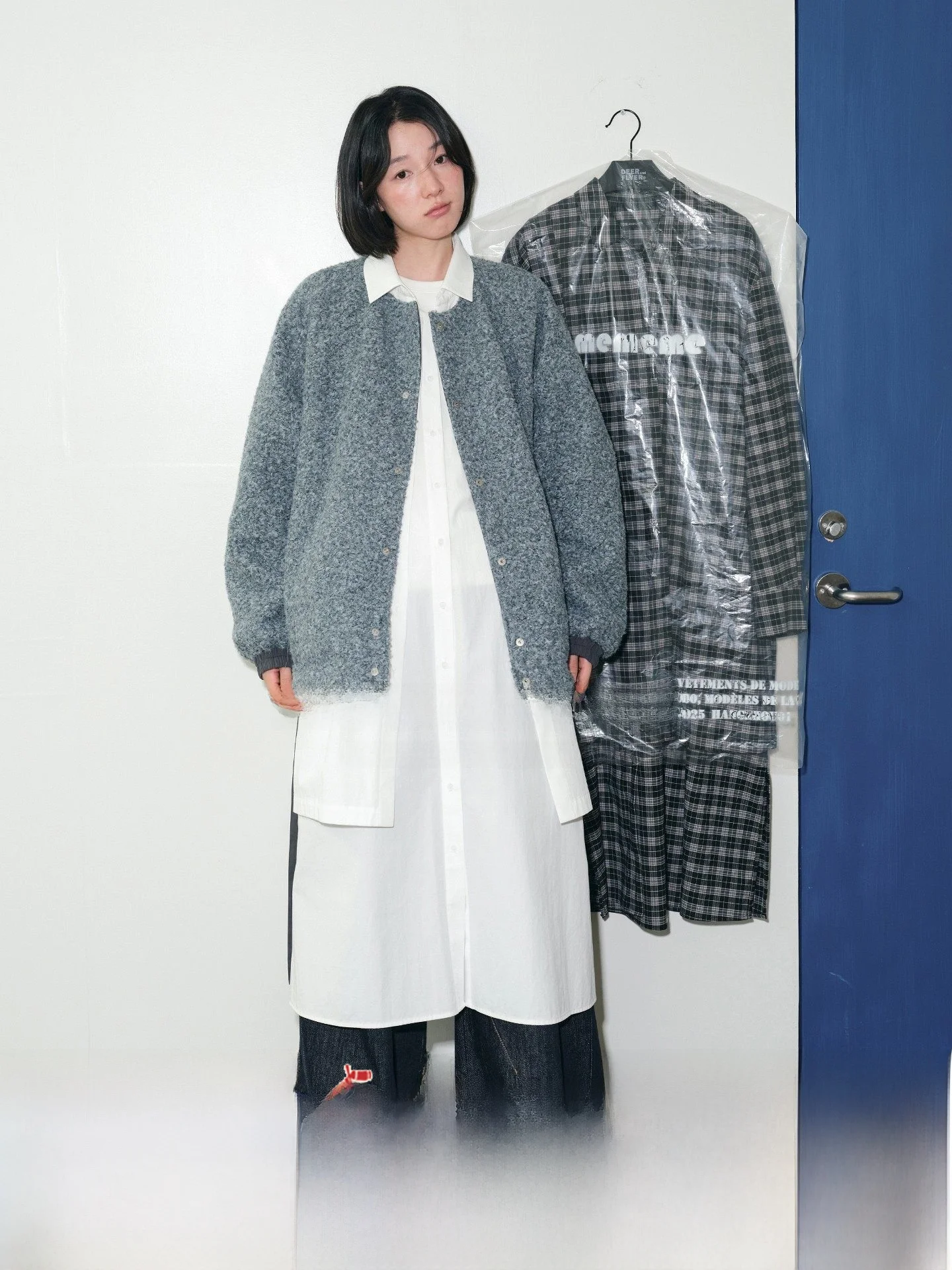 Pure White Double Layer Design Cotton Blend irt Draped Soft Mid-Length Loose Fit Long Sve Women's Casual irt 70
Pure White Double Layer Design Cotton Blend irt Draped Soft Mid-Length Loose Fit Long Sve Women's Casual irt 70