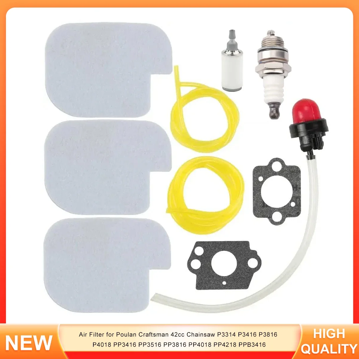 Air Filter for Poulan Craftsman 42cc Chainsaw P3314 P3416 P3816 P4018 PP3416 PP3516 PP3816 PP4018 PP4218 PPB3416
Air Filter for Poulan Craftsman 42cc Chainsaw P3314 P3416 P3816 P4018 PP3416 PP3516 PP3816 PP4018 PP4218 PPB3416