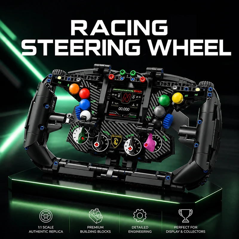 Bricks Formula Racing Vehicle Steering Wheel Machine MOC Building Blocks Sets Technical Toys Holiday Gifts Adult Cool Ornament
Bricks Formula Racing Vehicle Steering Wheel Machine MOC Building Blocks Sets Technical Toys Holiday Gifts Adult Cool Ornament