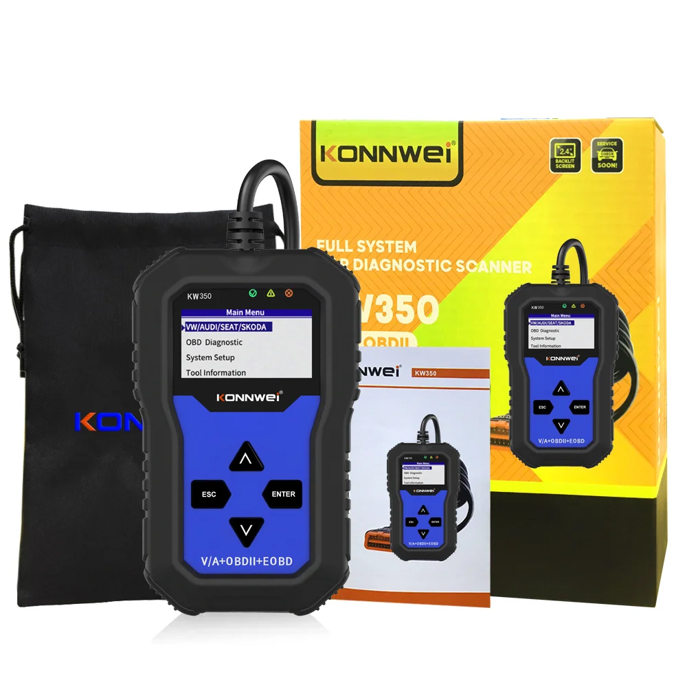 OBD-сканер Konnwei KW350 со специальной функцией, автомобильные диагностические инструменты Srs/abs/transmission/двигатель
OBD-сканер Konnwei KW350 со специальной функцией, автомобильные диагностические инструменты Srs/abs/transmission/двигатель