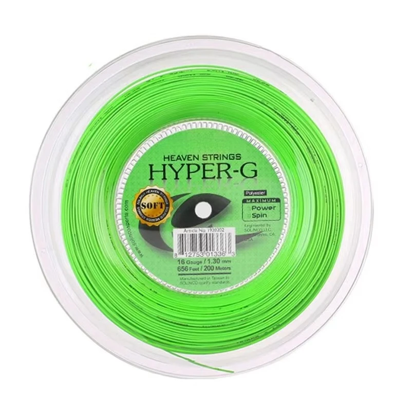 Professional 17G/1.25mm Reel High Quality Polyester 200M Tennis Racket String