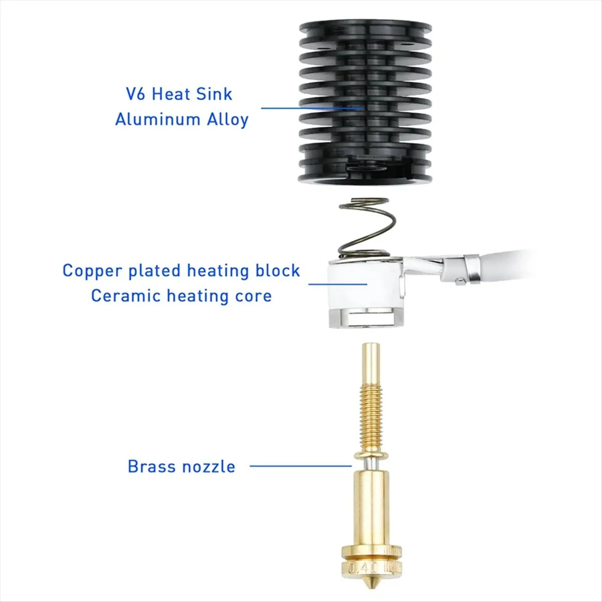T69C! For E3D Revo Hotend Kit V6 Radiator Brass Nozzle Ceramic Heating Core 104Nt Thermistor for E3D Revo 3D Printer Parts
T69C! For E3D Revo Hotend Kit V6 Radiator Brass Nozzle Ceramic Heating Core 104Nt Thermistor for E3D Revo 3D Printer Parts