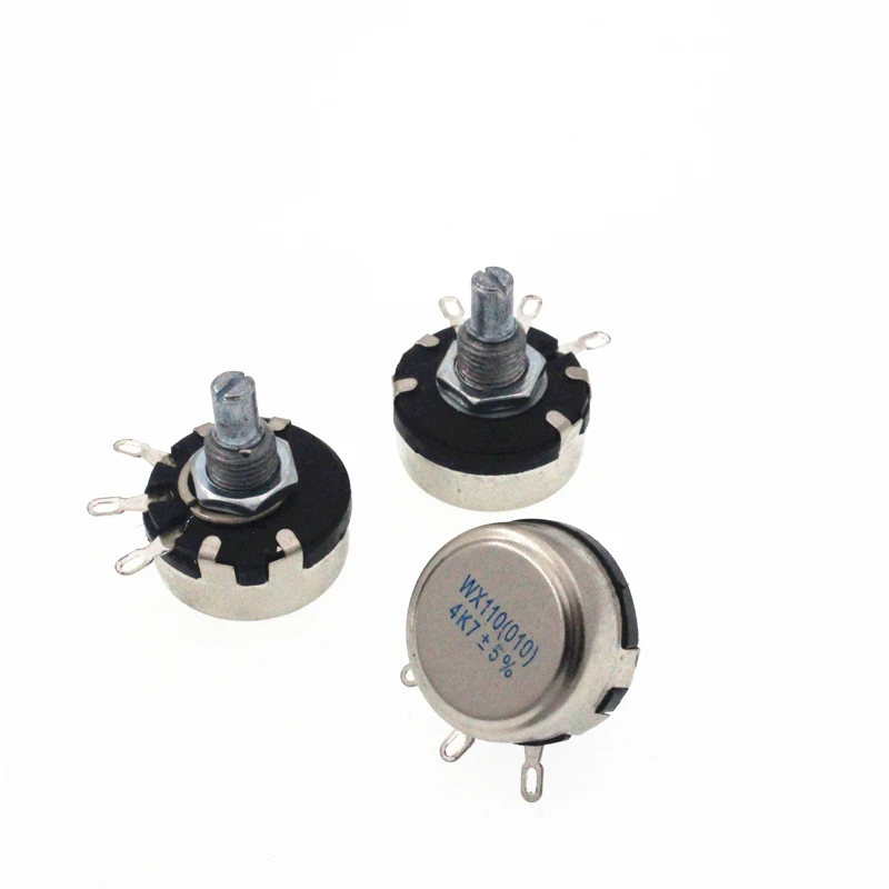 5PCS-WX110 010 single turn carbon film potentiometer 1W 470R 1K 2K2 5K6 10K 4.7K 22K 3K3
5PCS-WX110 010 single turn carbon film potentiometer 1W 470R 1K 2K2 5K6 10K 4.7K 22K 3K3