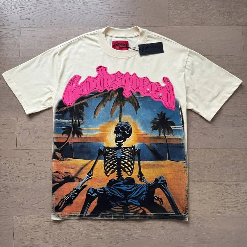 Good Quality Godspeed T-shirt retro hip hop style skull Print Short Sleeve GOD SPEED Cotton Tshirt Men Women Tops
Good Quality Godspeed T-shirt retro hip hop style skull Print Short Sleeve GOD SPEED Cotton Tshirt Men Women Tops