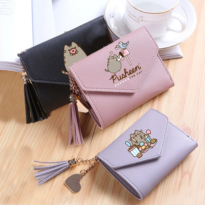 Pusheened Cat Women Wallet Kawaii Anime Figures Pattern Short Wallet Purse Girl's Fashionable Versatile Large Capacity Card Bags
Pusheened Cat Women Wallet Kawaii Anime Figures Pattern Short Wallet Purse Girl's Fashionable Versatile Large Capacity Card Bags