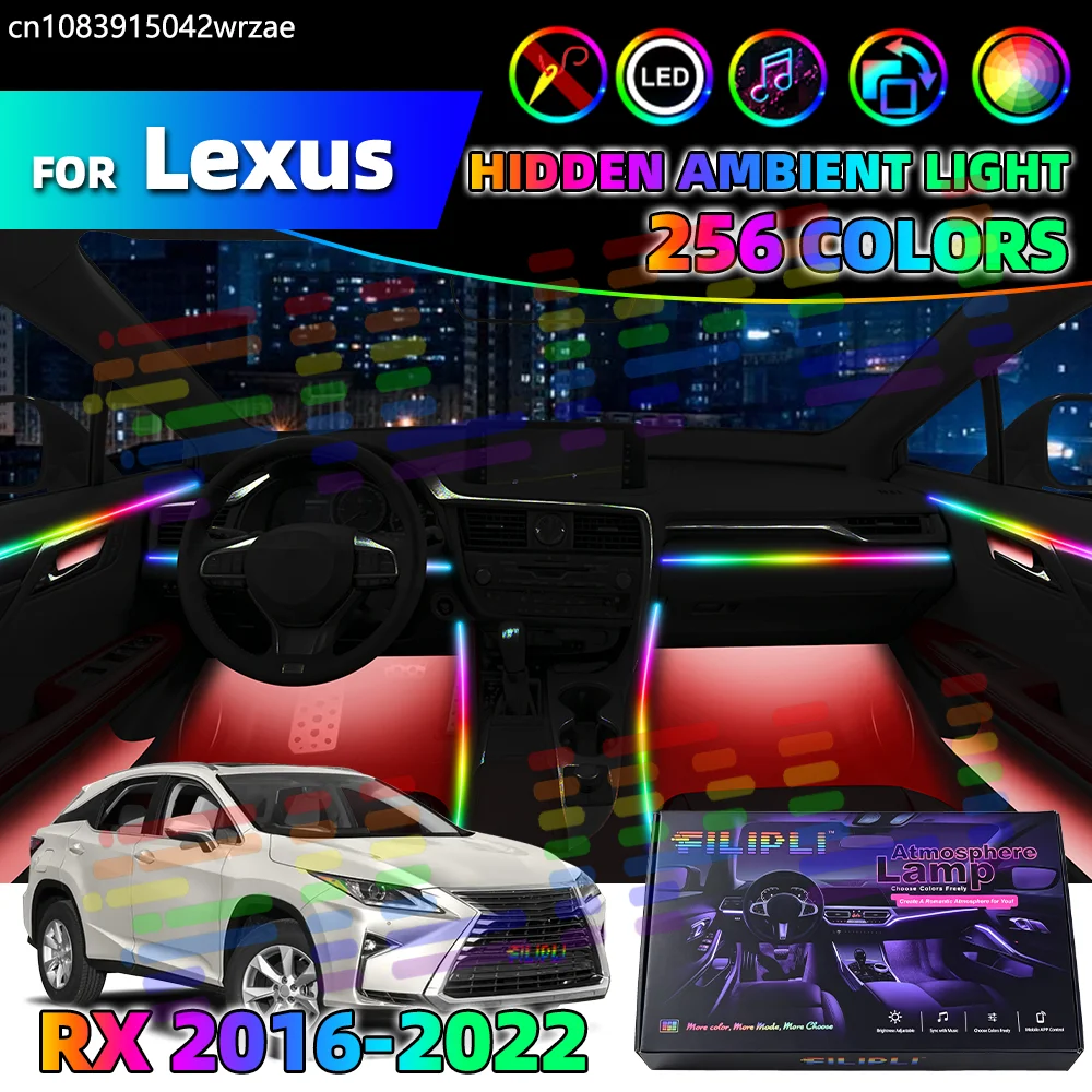 14 in 1 For Lexus RX 2016-2022 Years Car Interior Ambient Lights Strips Breathing Lighting Kit App Control Auto LED strips
14 in 1 For Lexus RX 2016-2022 Years Car Interior Ambient Lights Strips Breathing Lighting Kit App Control Auto LED strips