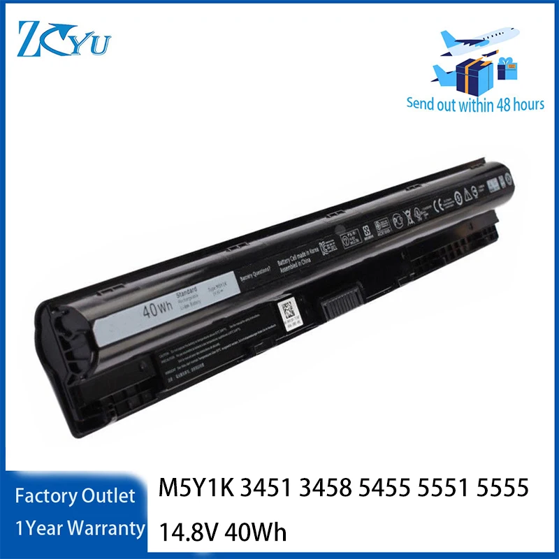 M5Y1K Laptop Battery for Dell Inspiron 3451 3458 5455 5551 5555 Vostro 3578 3478 Latitude 14.8V 40Wh
M5Y1K Laptop Battery for Dell Inspiron 3451 3458 5455 5551 5555 Vostro 3578 3478 Latitude 14.8V 40Wh