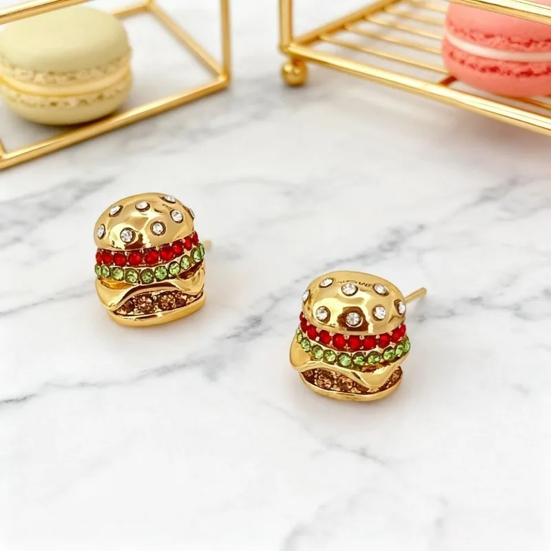 New Children's Fun Creative Colored Diamond Burger Earrings for Women's Daily Commuting Cute Small Stud Earrings
New Children's Fun Creative Colored Diamond Burger Earrings for Women's Daily Commuting Cute Small Stud Earrings