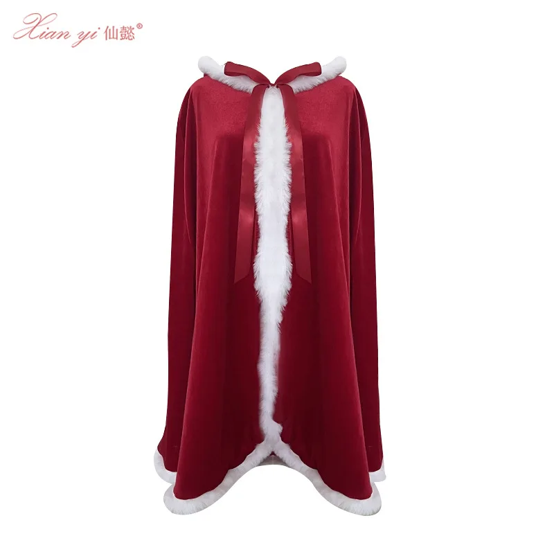 Long Red Christmas Cape Velvet Hooded Fur Cloak Women Santa Claus Mantle Party Costume Medieval
Long Red Christmas Cape Velvet Hooded Fur Cloak Women Santa Claus Mantle Party Costume Medieval