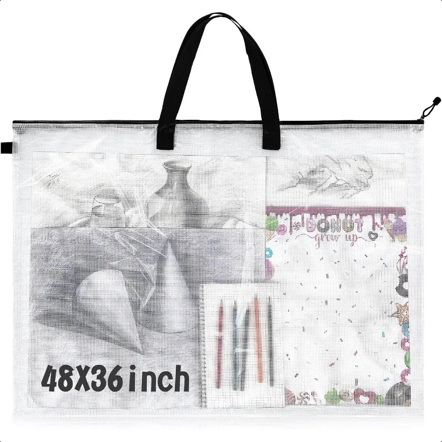 Tenceur 36 x 48 Inch Art Portfolio Case Large Art Portfolio Bag Folder Poster Storage Bag with Handle for Bulletin Board
Tenceur 36 x 48 Inch Art Portfolio Case Large Art Portfolio Bag Folder Poster Storage Bag with Handle for Bulletin Board