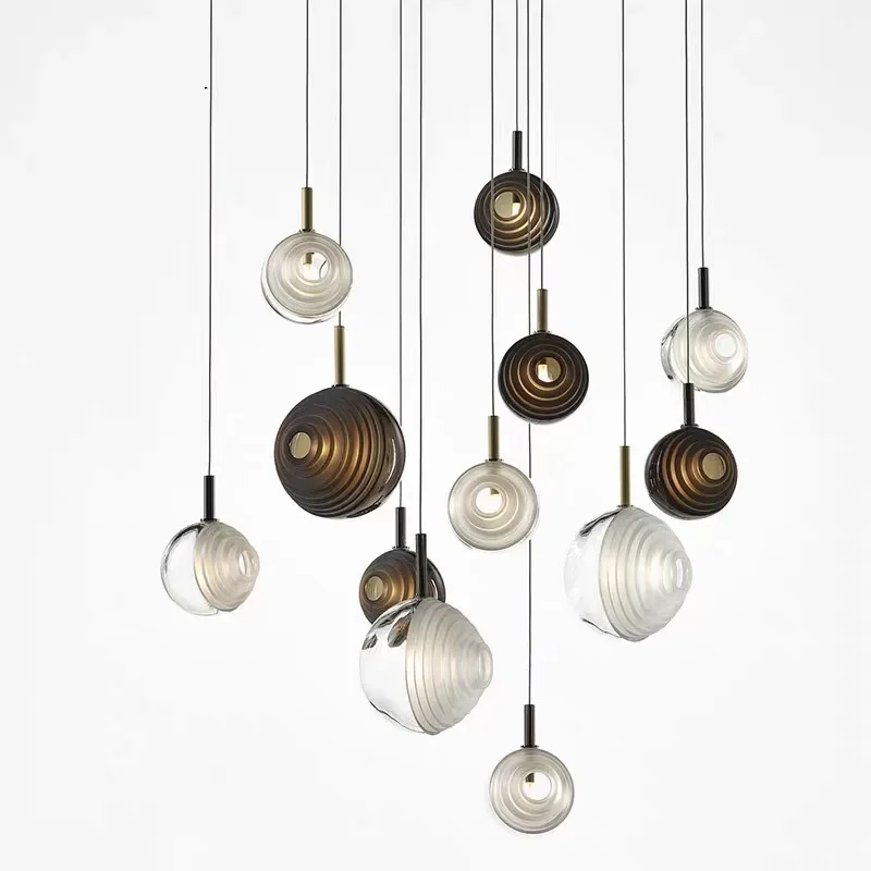 Modern chandelier lamp LED stair droplight is suitable for the sitting room bar hallway decorated restaurant lobby
Modern chandelier lamp LED stair droplight is suitable for the sitting room bar hallway decorated restaurant lobby
