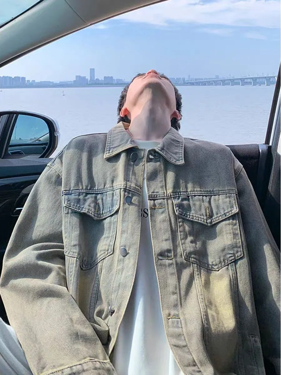 Мужская джинсовая куртка свободного кроя в стиле ретро, весна-осень, американский повседневный стиль, рабочая одежда, классический воротник, длинный рукав
Мужская джинсовая куртка свободного кроя в стиле ретро, весна-осень, американский повседневный стиль, рабочая одежда, классический воротник, длинный рукав