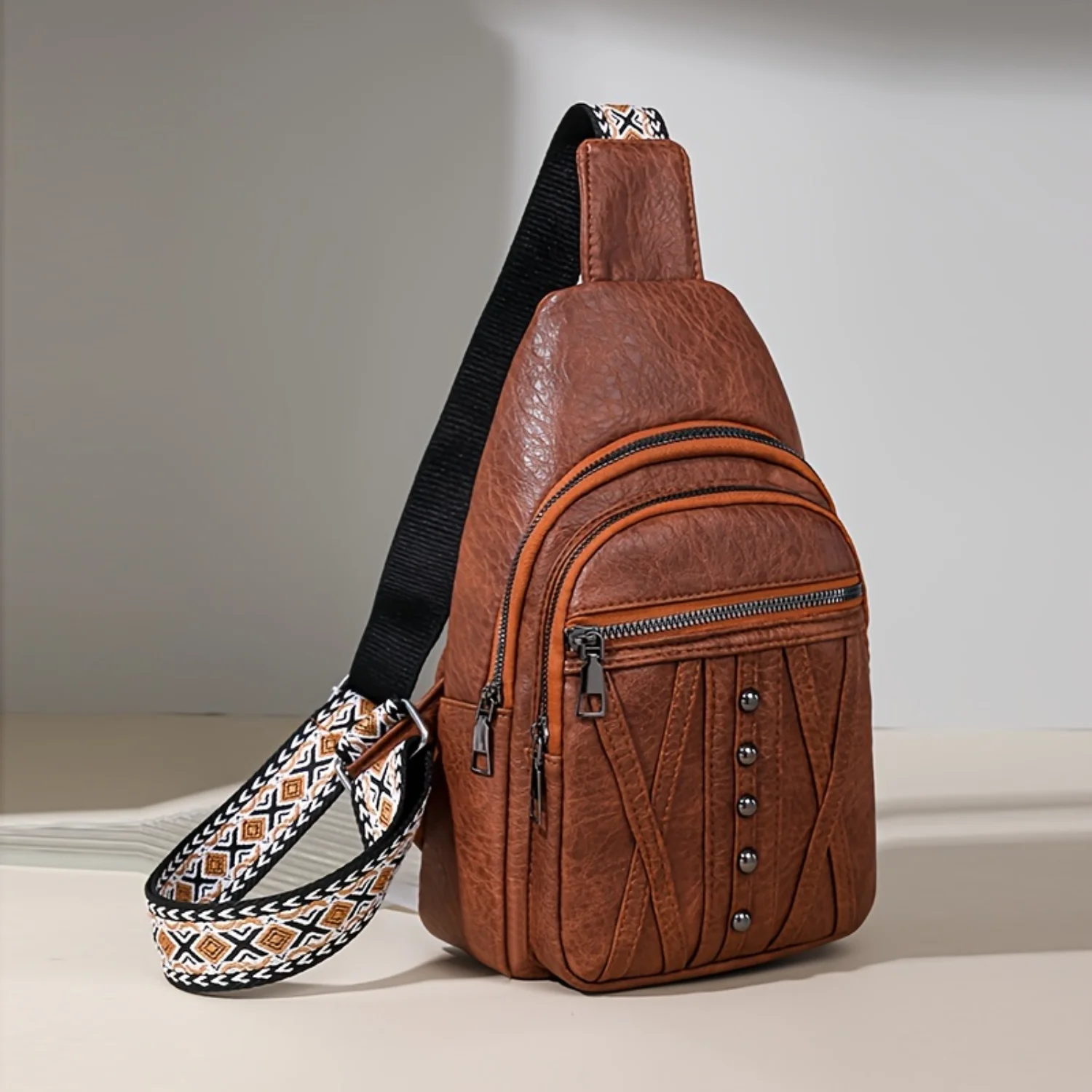Fashion Multi Pocket Chest Bag, Retro Crossbody Bag, Women's Casual Sling Shoulder Purse
Fashion Multi Pocket Chest Bag, Retro Crossbody Bag, Women's Casual Sling Shoulder Purse