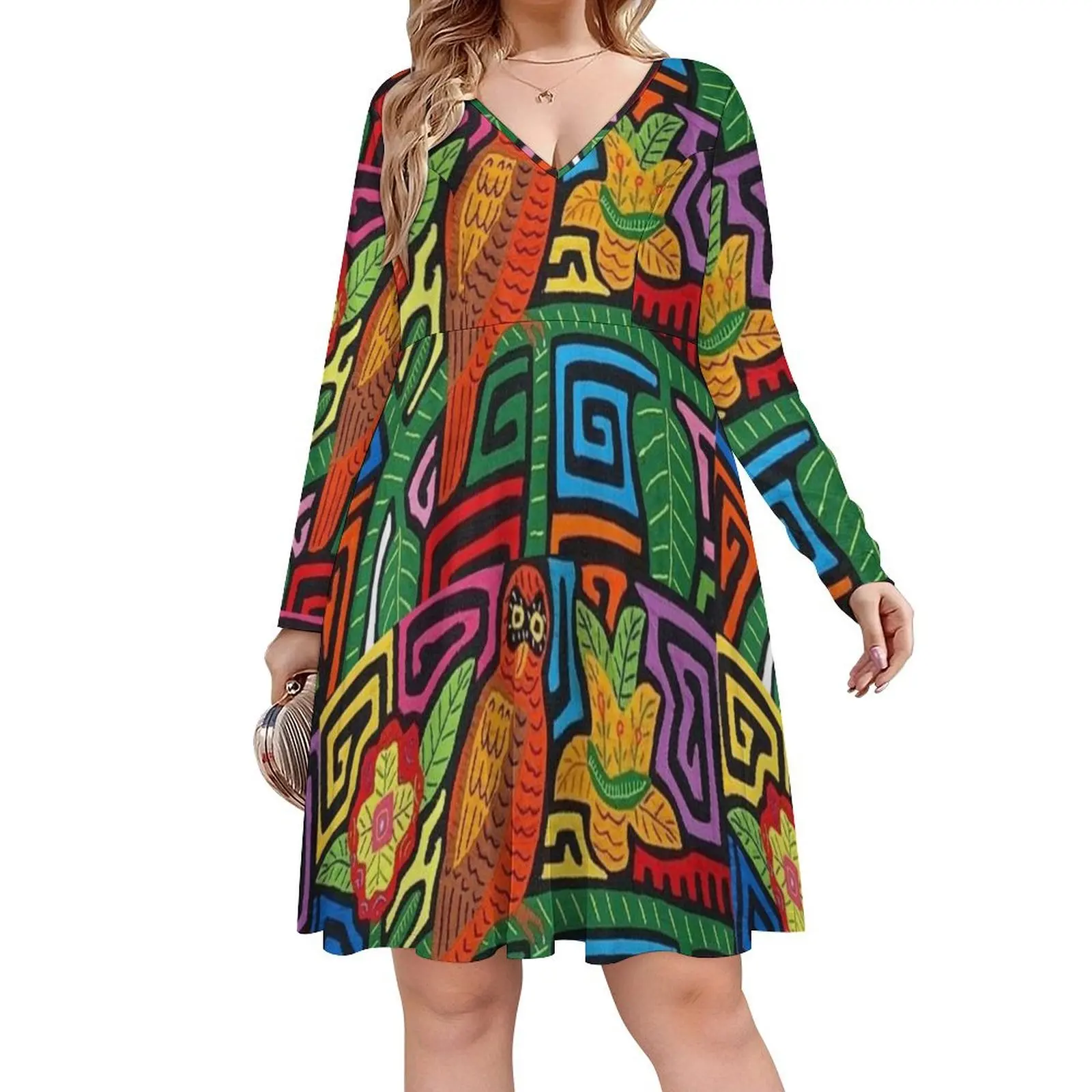 Mola de Panama Oversized V-neck Dress Female dress dress for women womens for woman
Mola de Panama Oversized V-neck Dress Female dress dress for women womens for woman