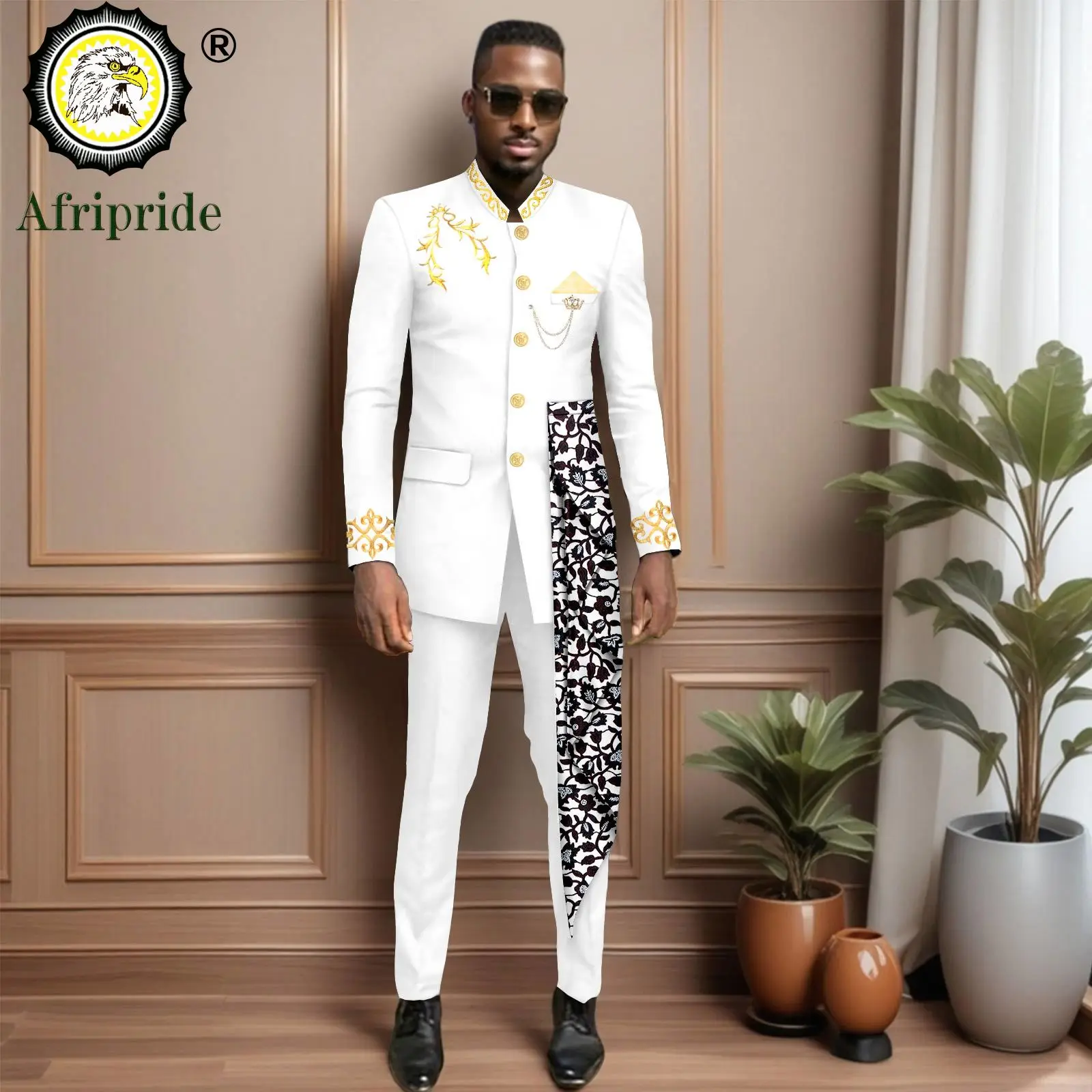 Men`s Business Suits Slim Fit Single Beasted Lined Embroidery Print Blazer and Pants 2 Piece Set Dashiki Outfits Wedding 2516045
Men`s Business Suits Slim Fit Single Beasted Lined Embroidery Print Blazer and Pants 2 Piece Set Dashiki Outfits Wedding 2516045
