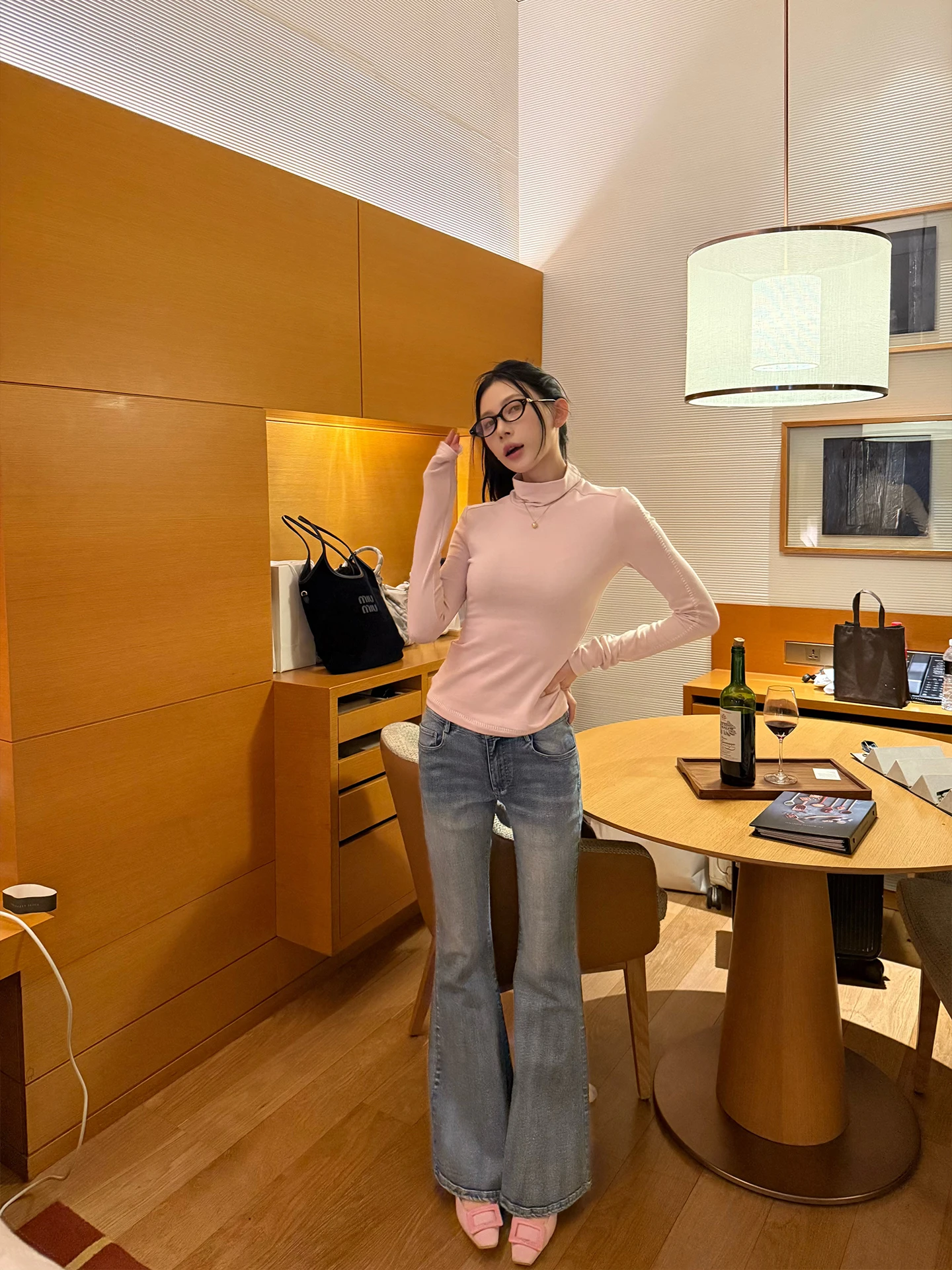 Slim Straight Jeans Korean Style Micro Flared Jeans High Waist Cotton Blend Breathable Comfortable All Season Jeans for Girls
Slim Straight Jeans Korean Style Micro Flared Jeans High Waist Cotton Blend Breathable Comfortable All Season Jeans for Girls